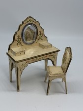 Miniatura de vaidade e cadeira pintadas à mão Charlotte & Hal Weston para casa de bonecas comprar usado  Enviando para Brazil
