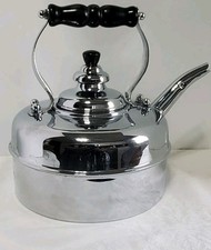 Chaleira The Simplex Patent Whistling cromada em cobre maciço 400709-402190 2QT, usado comprar usado  Enviando para Brazil