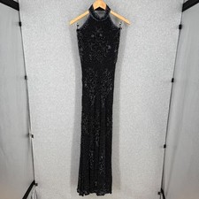 Vestido Scala Feminino Antigo de Seda Tamanho M Preto Frisado Gola Alta Elegante Formal comprar usado  Enviando para Brazil