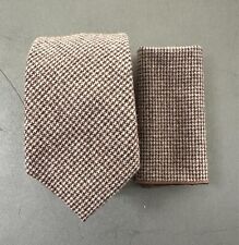 Brown check wool for sale  LONDON