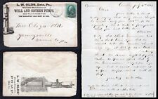 EUA Erie Pa 1873 Olds Well & Cistern Pump Co capa publicitária com carta comprar usado  Enviando para Brazil