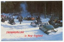 Snowmobile na Nova Inglaterra uma parada ao longo da trilha cartão postal máquina móvel de neve comprar usado  Enviando para Brazil