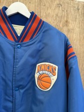 Jaqueta de Cetim Bomber Vintage Starter NBA New York Knicks L Azul EUA Costurada Acolchoada comprar usado  Enviando para Brazil