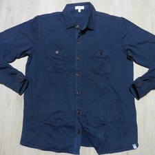 Usado, JAQUETA CAMISA MALHA LÃ LAVAGEM LAVA MÉDIA MASCULINA PETER MILLAR M AZUL MARINHO CHORE SHACKET comprar usado  Enviando para Brazil