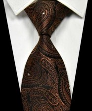 Usado, Nova Gravata Masculina Clássica Paisley Marrom Café 100% Seda 3,15""8CM comprar usado Usado, Nova Gravata Masculina Clássica Paisley Marrom Café 100% Seda 3,15""8CM comprar usado  Enviando para Brazil