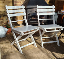Pair white wooden for sale  EASTLEIGH
