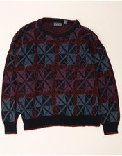 Suéter masculino VAN HEUSEN gola barco XL multicolorido geométrico GO01 comprar usado  Enviando para Brazil