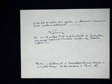Romi lettre autographe d'occasion  Paris XVII