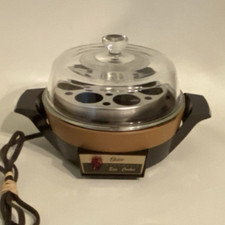 Antigo 70s Oster Panela de Ovo Automática Caçador Furtivo 579-06B Tampa de Vidro TESTADO Feito nos EUA! comprar usado  Enviando para Brazil