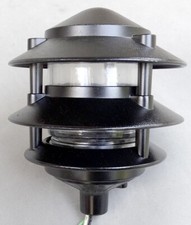 Luminária de persiana externa 3 camadas preta BWF metal fundido pagode caminho jardim piscina comprar usado  Enviando para Brazil
