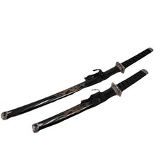 Conjunto de 2 Espadas Samurai Longas Curtas Pretas Decoração para Casa Talheres de Aço comprar usado  Enviando para Brazil