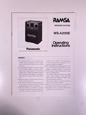 Ramsa panasonic a200e for sale  TELFORD