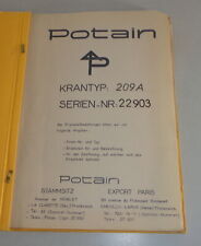 Parts catalogue list d'occasion  Expédié en Belgium