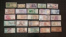 25 billetes de banco de diferentes países moneda en circulación mundo extranjero papel moneda segunda mano  Embacar hacia Mexico