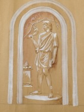 Antico disegno carta usato  Roma