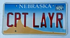 NEBRASKA GRAPHIC VANITY LICENSE PLATE " CPT LAYR " CARPET LAYER FLOOR COVERING, usado comprar usado  Enviando para Brazil