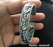 Pulseiras pulseira feita à mão fio de solda de aço inoxidável cor prata #2, usado comprar usado  Enviando para Brazil