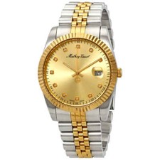 Relógio masculino Mathey-Tissot Mathey II cristal quartzo mostrador dourado H710BDI comprar usado  Enviando para Brazil
