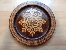 Drewniany talerz, z PRLU, Cepelia- średnica 32 cm na sprzedaż  PL