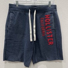 Bermuda Hollister masculina de lã Y2K surfista de praia soletrada Athleisure M comprar usado  Enviando para Brazil