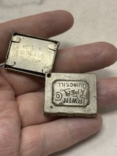 Antigo selo de metal vitoriano publicidade segura IRWIN PAPER CO. QUINCY ILL. 1888, usado comprar usado  Enviando para Brazil
