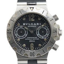 Relógio de mergulho Bvlgari Diagono SCB38S automático mostrador preto aço inoxidável... GZl189lu comprar usado  Enviando para Brazil