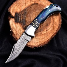 Damascus steel folding for sale  Fort Lauderdale