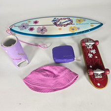Lote de acessórios para bonecas American Girl areia e prancha de surf havaiana skate elenco, usado comprar usado  Enviando para Brazil