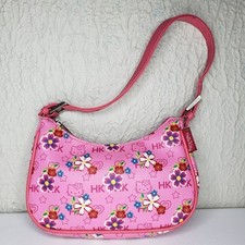 Bolsa vintage Hello Kitty Sanrio 2003 rosa quente floral monograma Y2K RARA  comprar usado  Enviando para Brazil
