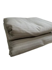 Capa de edredom Brooklinen Luxe cetim queen size aposentada colorway cinza listra de giz comprar usado  Enviando para Brazil