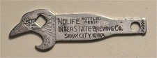 1910s Inter-State Nulife Beer Sioux City Peterson Sibley Iowa abridor A-15-71, usado comprar usado  Enviando para Brazil