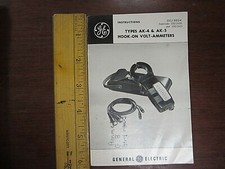Instrucciones Generales Electric Tipos AK-4 y AK-5 Voltímetros de Gancho GEJ-3224 segunda mano  Embacar hacia Mexico