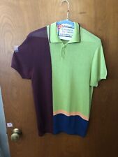 Camisa polo vintage Gianni Versace bloco de quatro cores feita na Itália tamanho médio LV 50 comprar usado  Enviando para Brazil