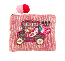 Bolsa de moedas com miçangas para carrinho de golfe rosa Lily Posh comprar usado  Enviando para Brazil