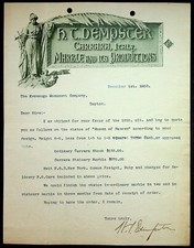 Dempster letterhead carrara for sale  Dayton