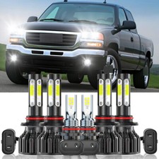 Para GMC Sierra 1500 3500 03-06 COB Faros LED + Kit de conversión de luz antiniebla segunda mano  Embacar hacia Mexico