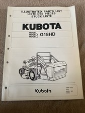 Kubota g18hd illustrated for sale  BURY ST. EDMUNDS
