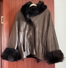 Brown shearling leather for sale  Brooklyn