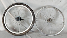 Conjunto de rodas de bicicleta BMX 20" 406ISO prata aro estilo livre retrô prata feito nos EUA/envio:) comprar usado  Enviando para Brazil
