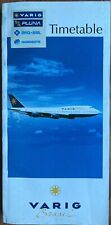 VARIG AIRLINES CRUZEIRO RIO-SUL HORÁRIO MUNDIAL MAR 1997 MAPA DE ROTAS B747 comprar usado  Enviando para Brazil