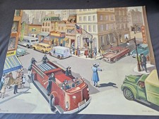 Używany, RARE 1953 Set of  8 Macmillan Reading Teaching Aid Class Posters by Erna Karolyi na sprzedaż  Wysyłka do Poland