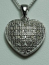 Silver heart cubic for sale  LONDON