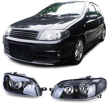 Klarglas Scheinwerfer Schwarz Links + Rechts für Fiat Punto 2003-2005 comprar usado  Enviando para Brazil