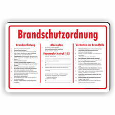 Brandschutzordnung brandverhü gebraucht kaufen  Legden