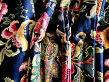 CONJUNTO 2 PAINÉIS CORTINAS JACOBINO preto floral PINCH PLISSADO forrado ponderado PERSONALIZADO comprar usado  Enviando para Brazil