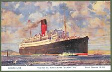 Forro Cunard RMS Lancastria c1924. Afundado na Segunda Guerra Mundial por alemães, mais de 4000 vidas perdidas! comprar usado  Enviando para Brazil