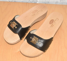 Tamancos de madeira couro preto coleção original Dr. Scholls tamanho 6 novo sem etiquetas comprar usado  Enviando para Brazil