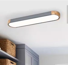 HUOKU Lámpara de Techo 38" 1 Luz LED Montaje Al Ras Largo Ovalado Gris PD1046031 segunda mano HUOKU Lámpara de Techo 38" 1 Luz LED Montaje Al Ras Largo Ovalado Gris PD1046031 segunda mano  Embacar hacia Mexico