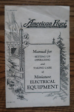 Manual American Flyer original para operar equipos eléctricos en miniatura segunda mano  Embacar hacia Mexico