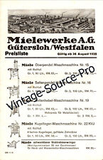Alte miele preisliste gebraucht kaufen  Edermünde